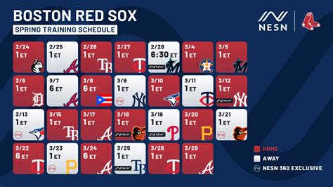 nesn red sox spring training tv schedule